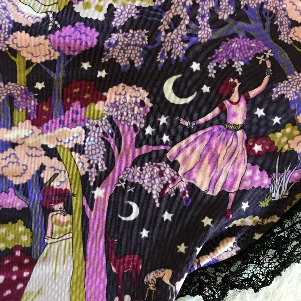 Made in France Princesse Tam•Tam Bra&Panty SET Milkmaid Celestial Moon & Stars